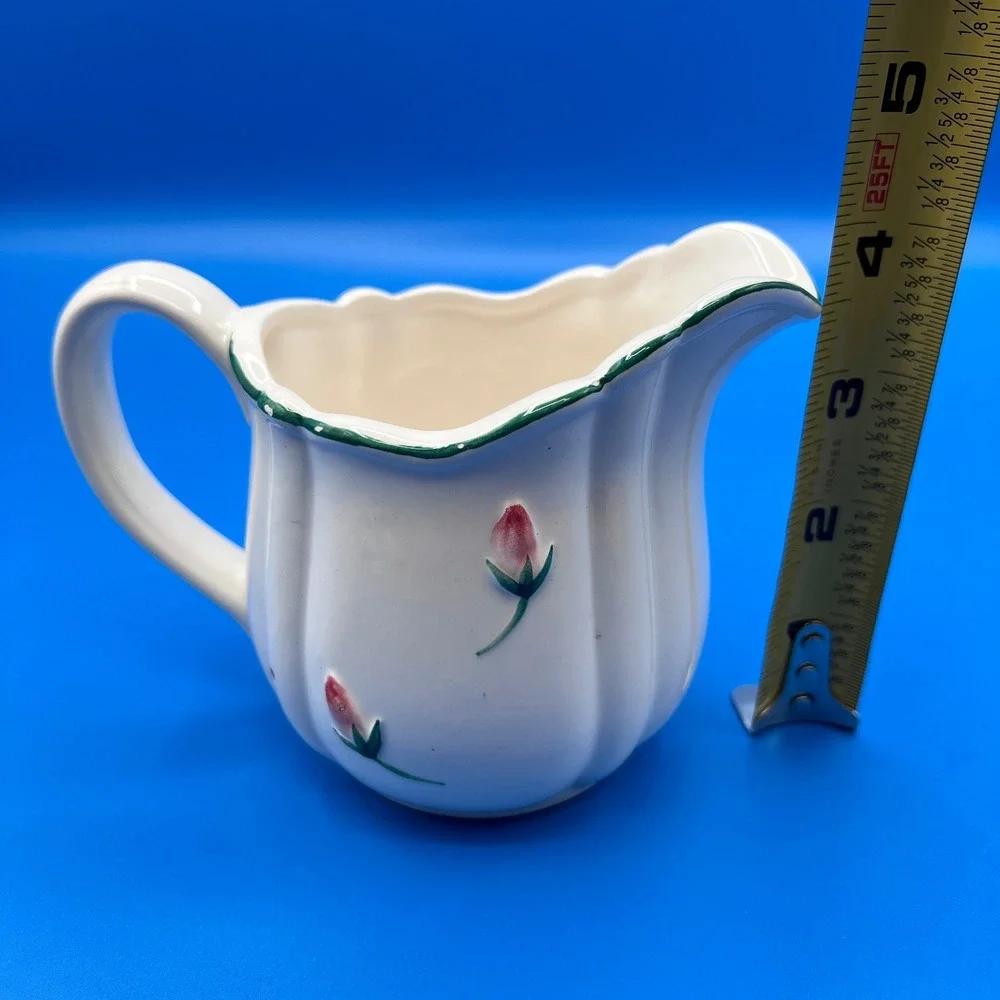 Otagiri Mary Ann Baker Rose Ceramic Creamer Pitcher Vintage Hand Crafted Japan